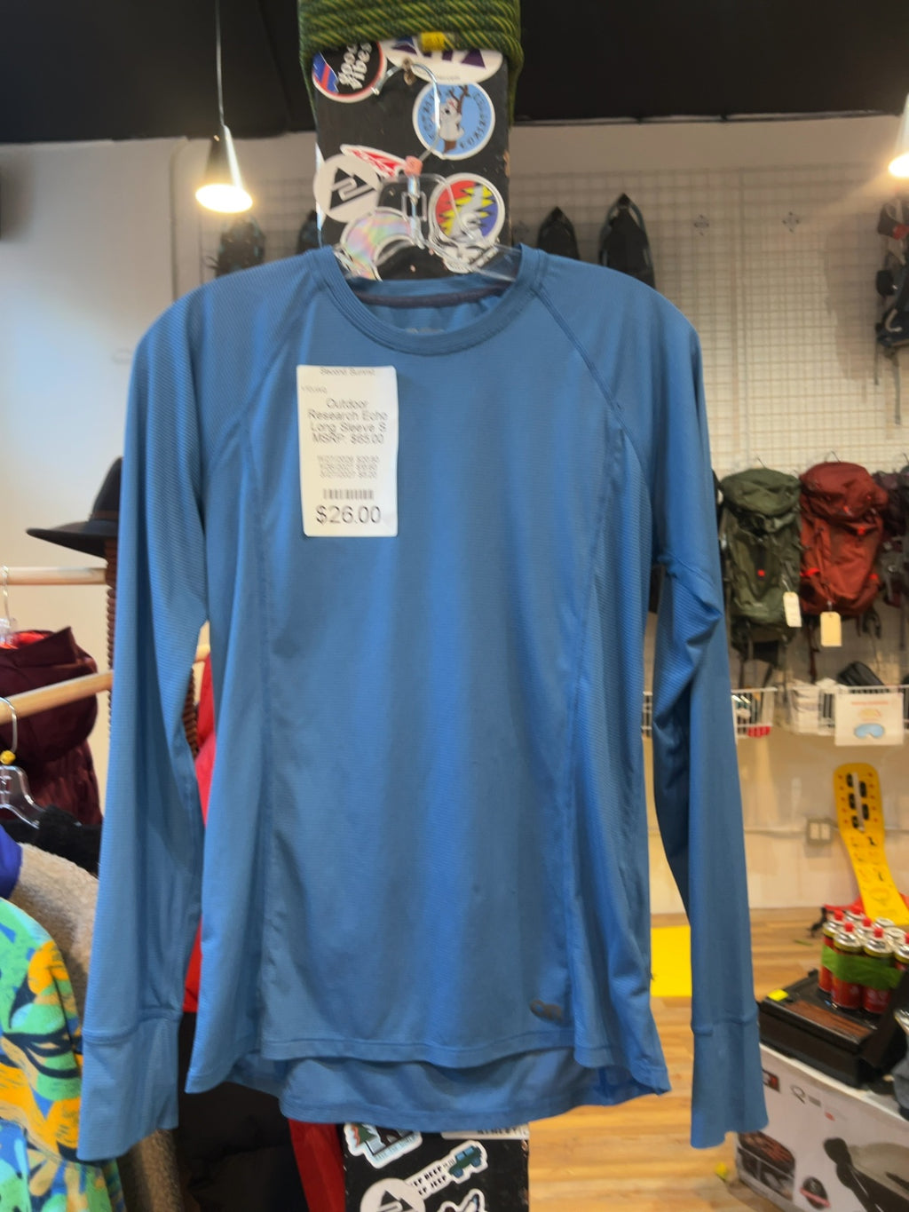 Outdoor Research Echo Long Sleeve Shirt Blue Good S