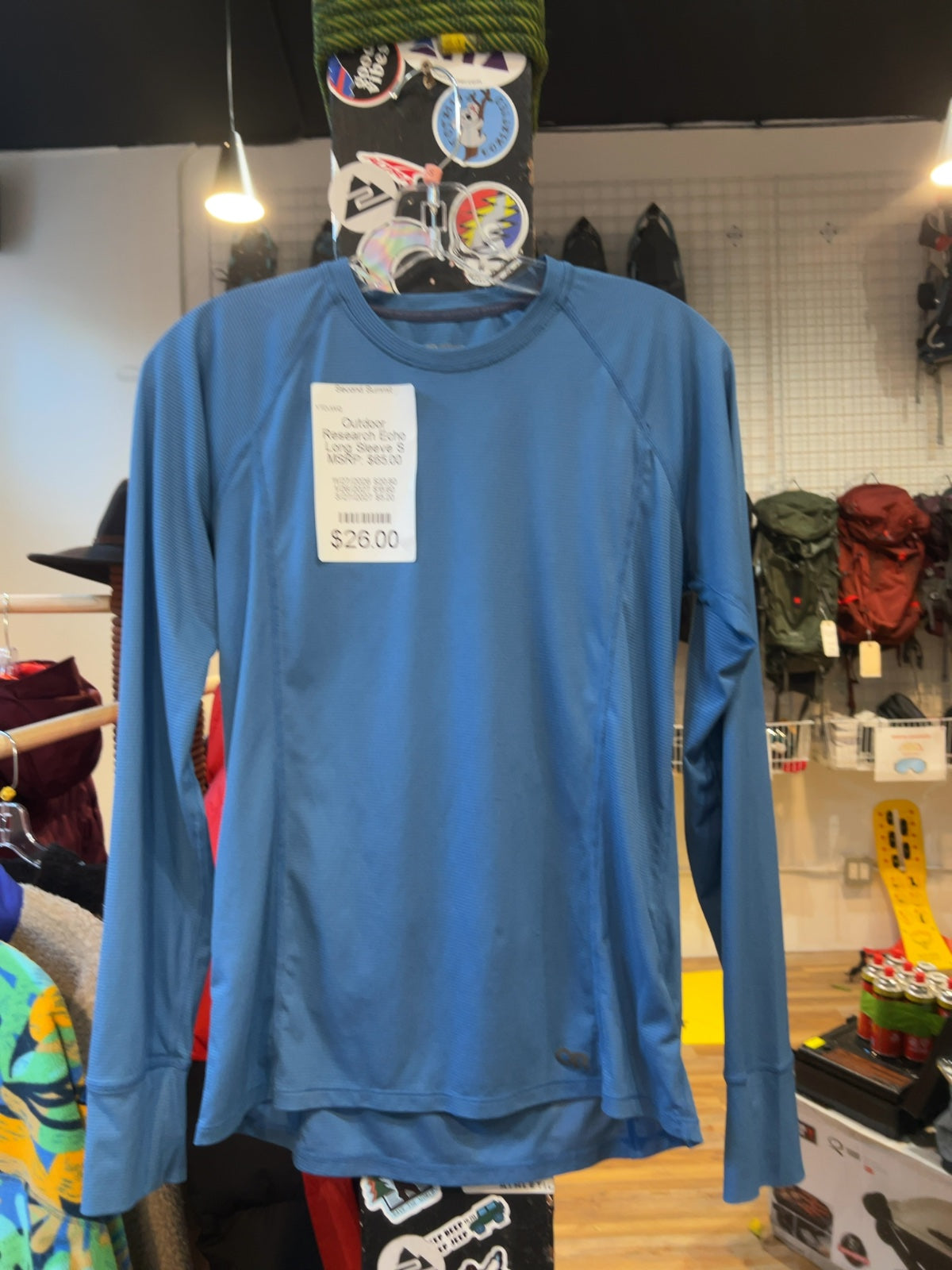 Outdoor Research Echo Long Sleeve Shirt Blue Good S
