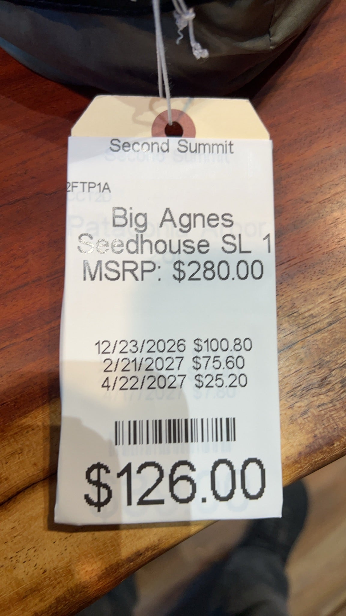 Big Agnes Seedhouse SL 1 1-Person Tent Good