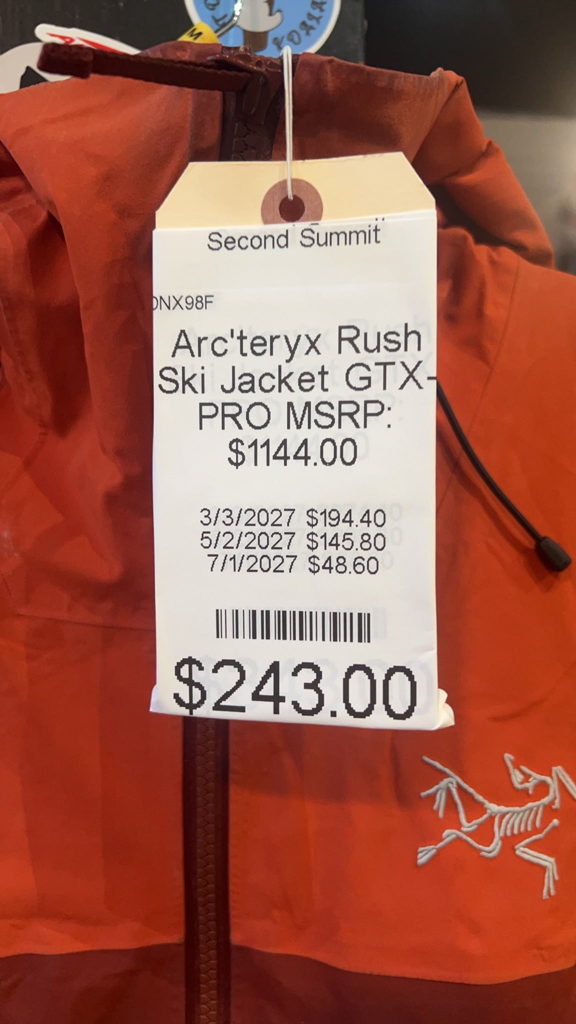 Arc'teryx Rush Ski Jacket GTX Pro Good M