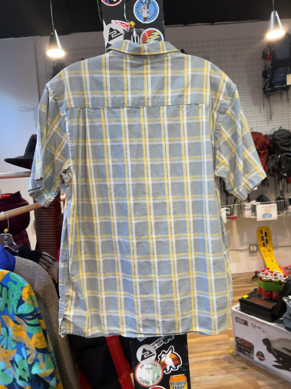 Katin Short Sleeve Plaid Button Up Shirt Good M
