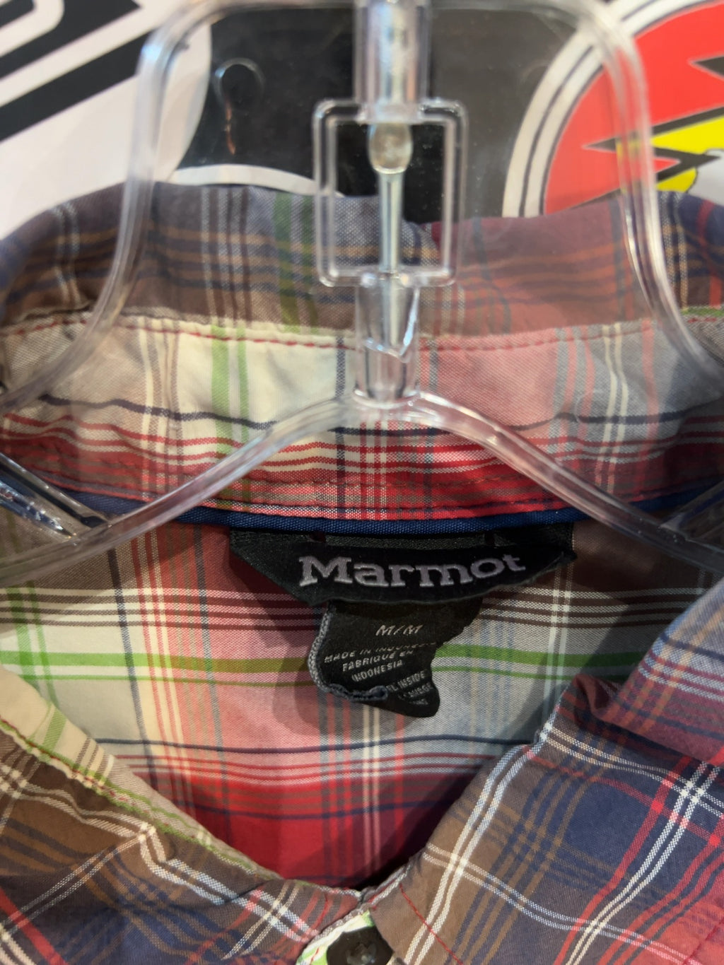 Marmot Plaid Long-Sleeve Flannel Button-Up Shirt - Good - M