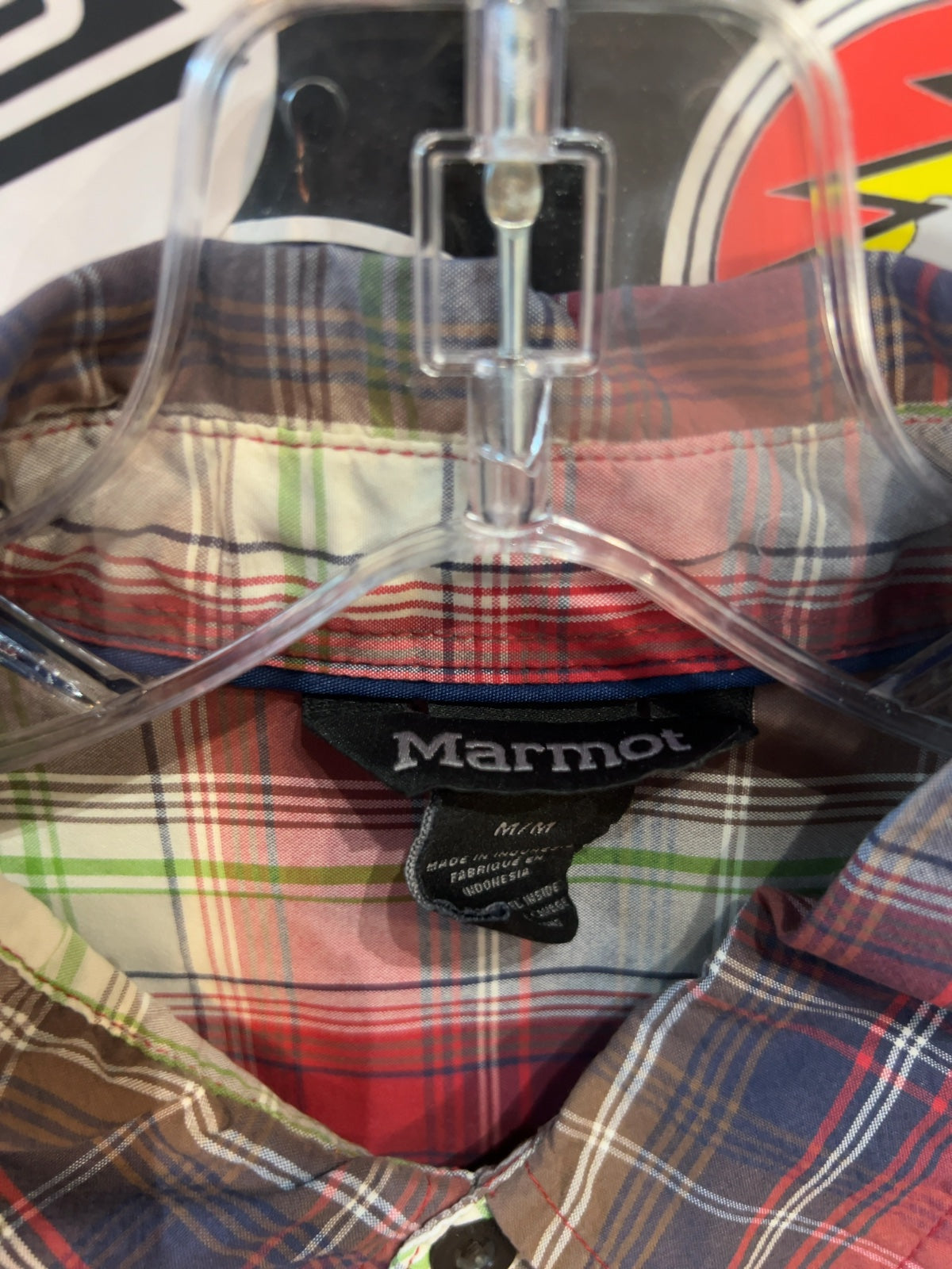 Marmot Plaid Long-Sleeve Flannel Button-Up Shirt - Good - M