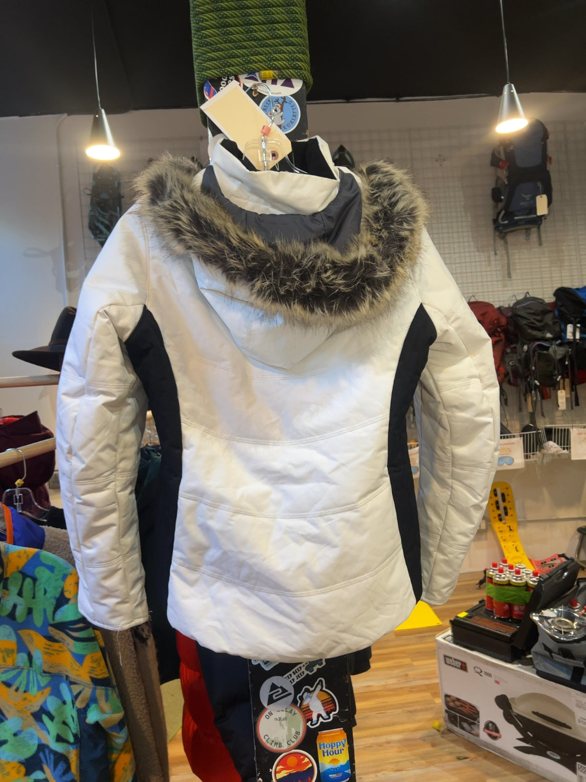 Obermeyer Insulated Ski Jacket Faux Fur Hood Good S
