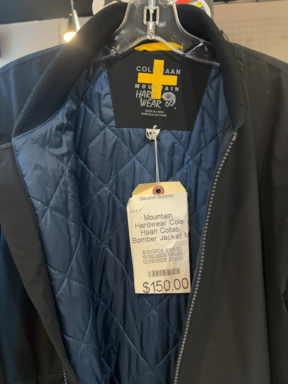 Mountain Hardwear x Cole Haan ZerøGrand Bomber Jacket Black M