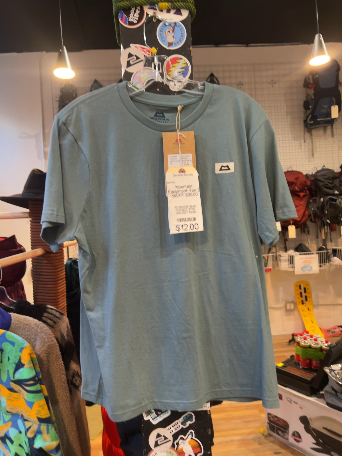 Mountain Equipment Podus Graphic T-Shirt Goblin Blue New With Tags M