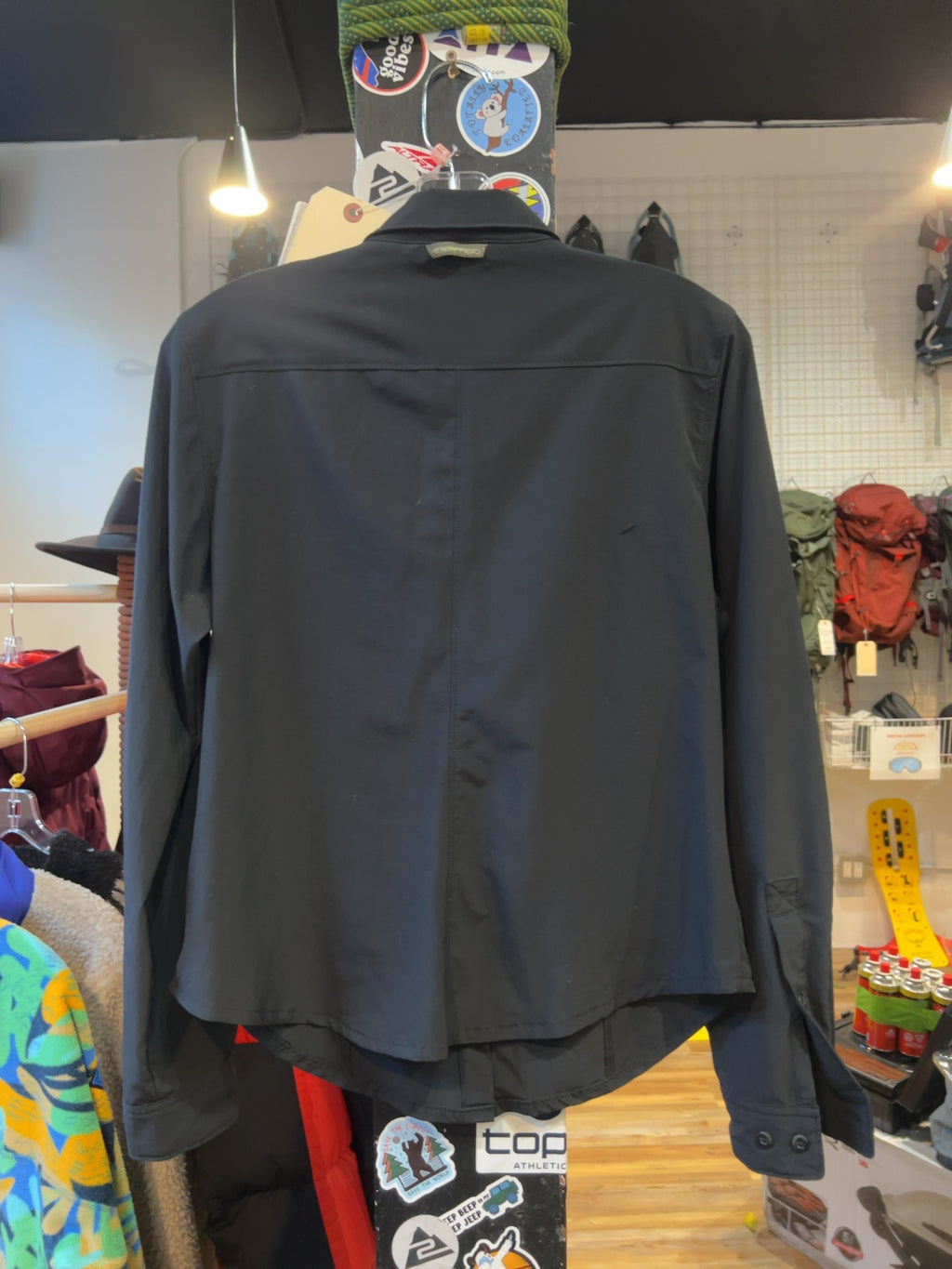 ExOfficio Women's Technical Button Down Shirt Black Good S