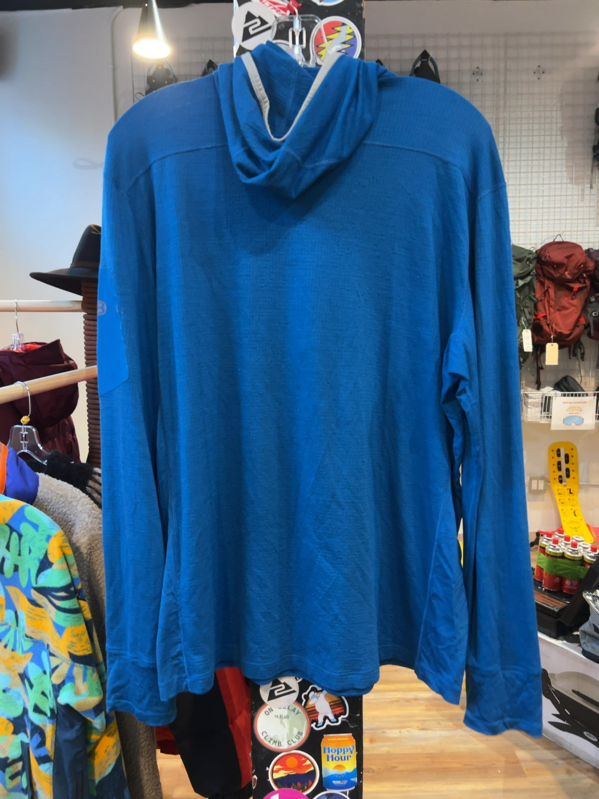Icebreaker Oasis Merino 1/2 Zip Hoodie Blue Good L