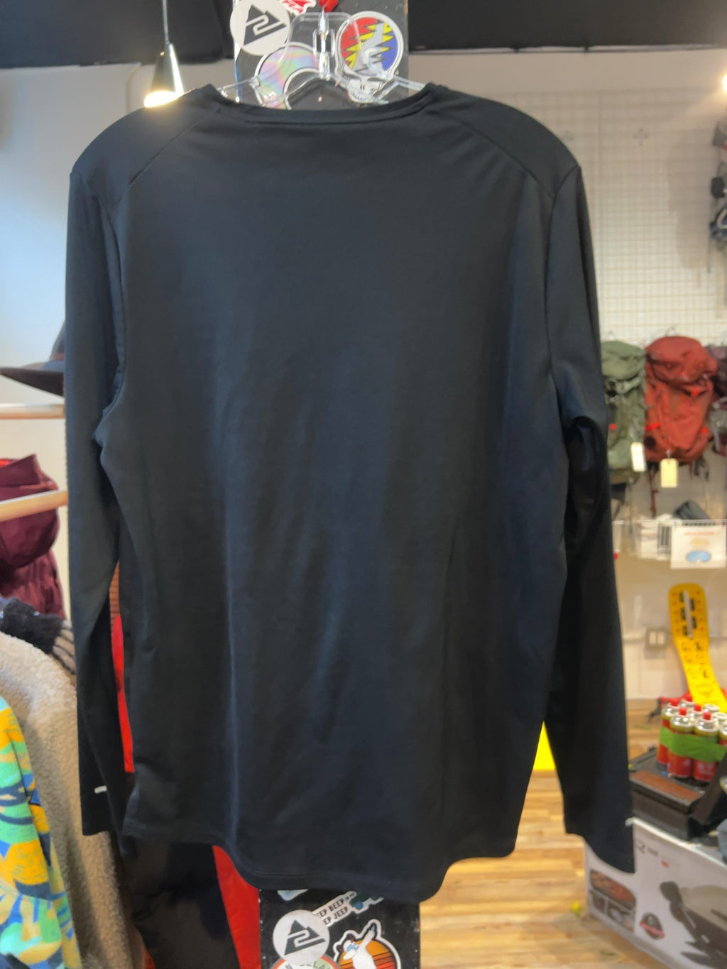 Nike Dri-FIT Running Long Sleeve Shirt Black Good L