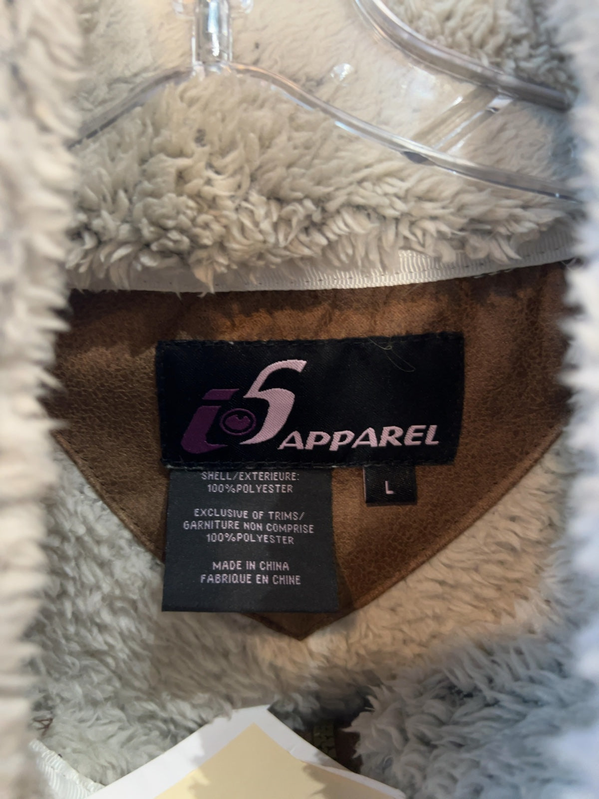 i5 Apparel High-Pile Sherpa Fleece Full-Zip Jacket - Good - L