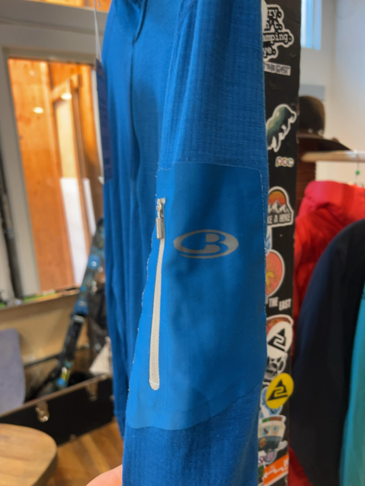 Icebreaker Oasis Merino 1/2 Zip Hoodie Blue Good L