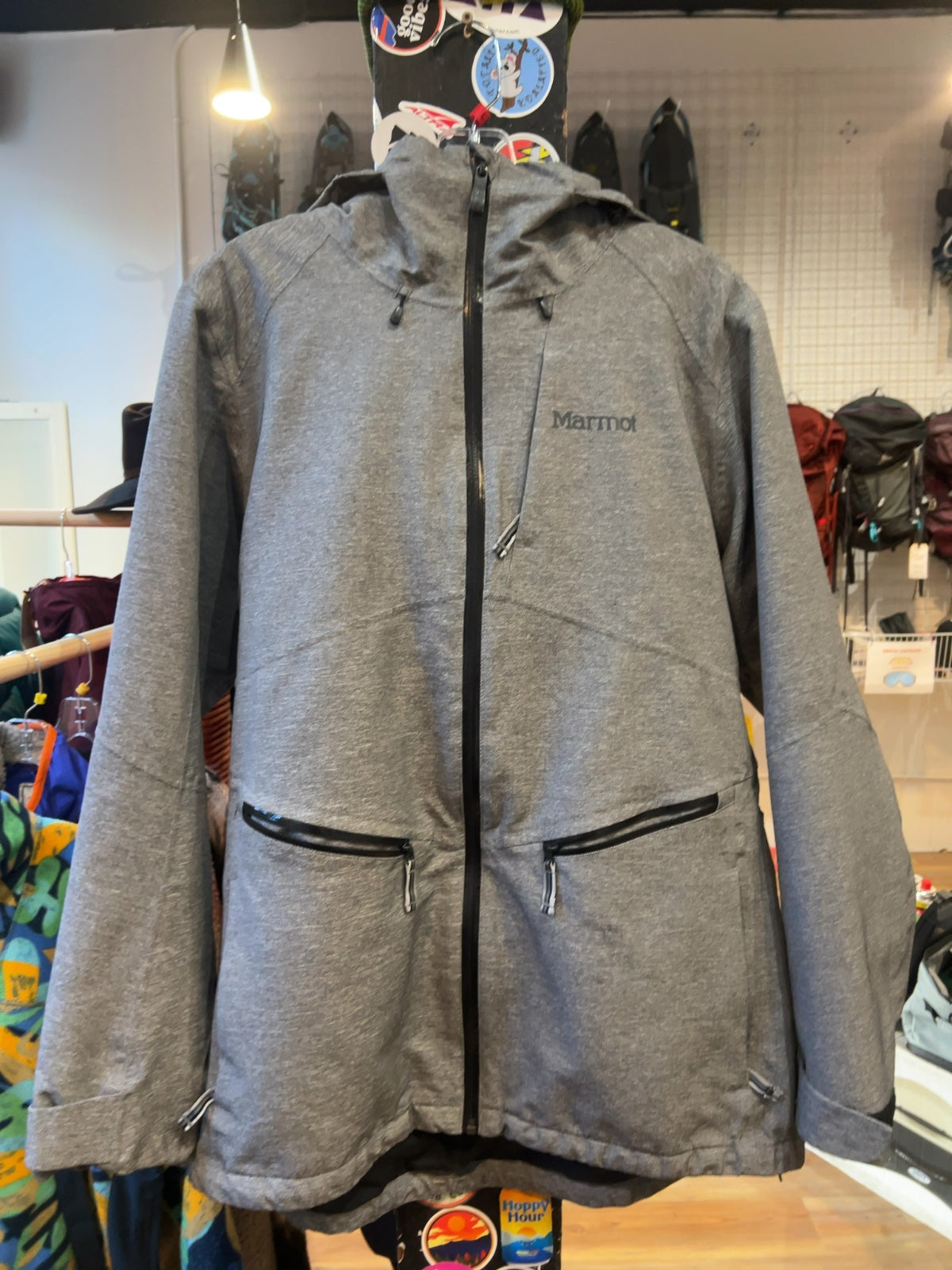 Marmot Tessan Shell Snow Jacket Heather Grey Good L