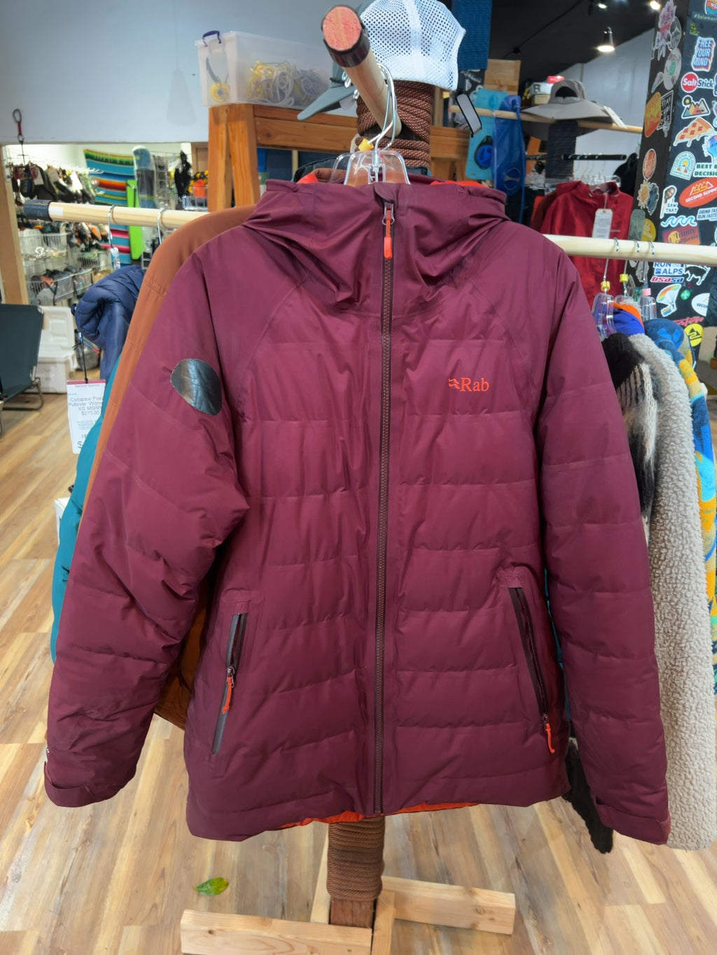 Rab Valiance Waterproof Down Jacket Burgundy Fair M