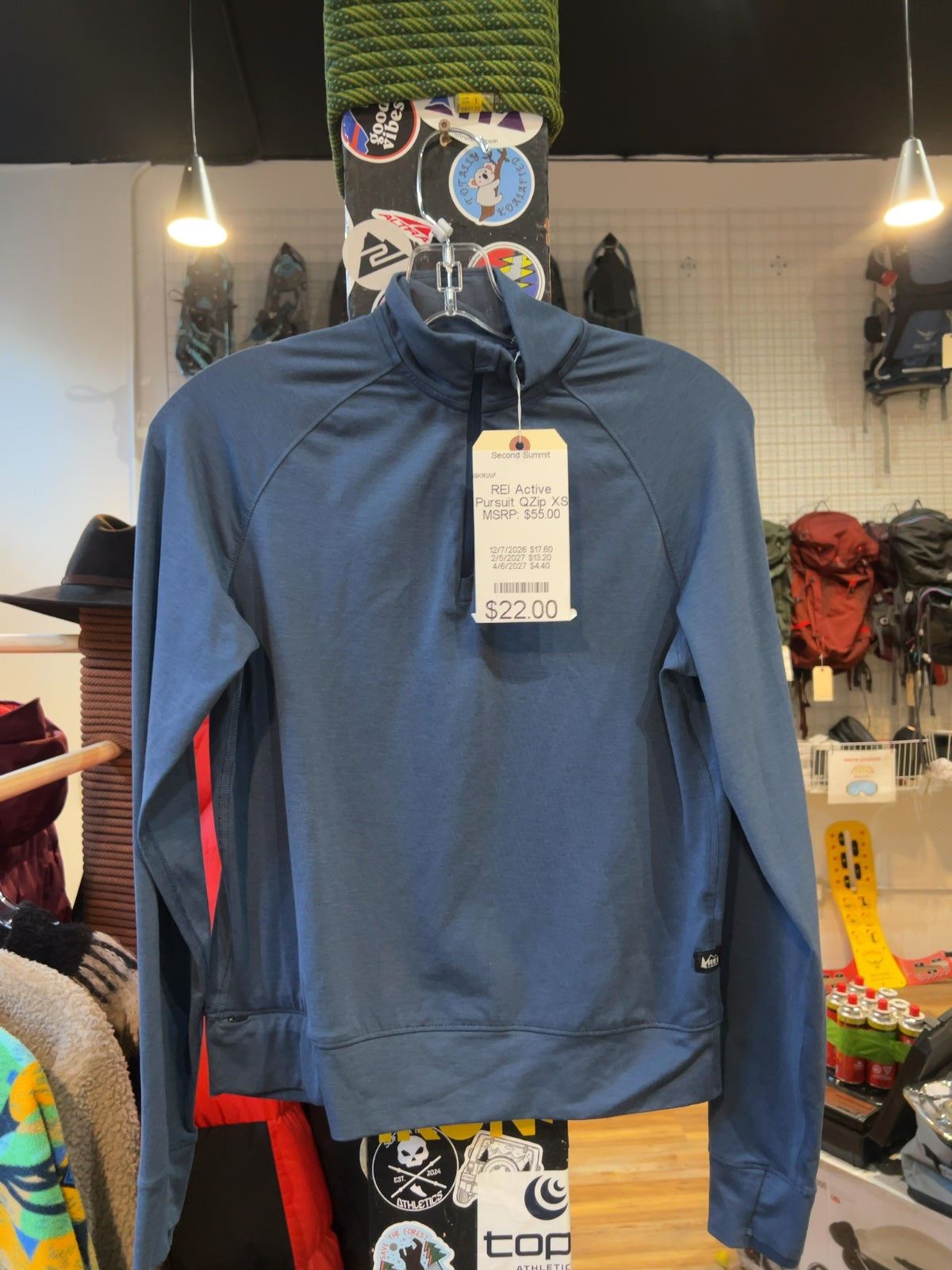 REI Co-op Active Pursuit Quarter-Zip Long Sleeve Pullover XS