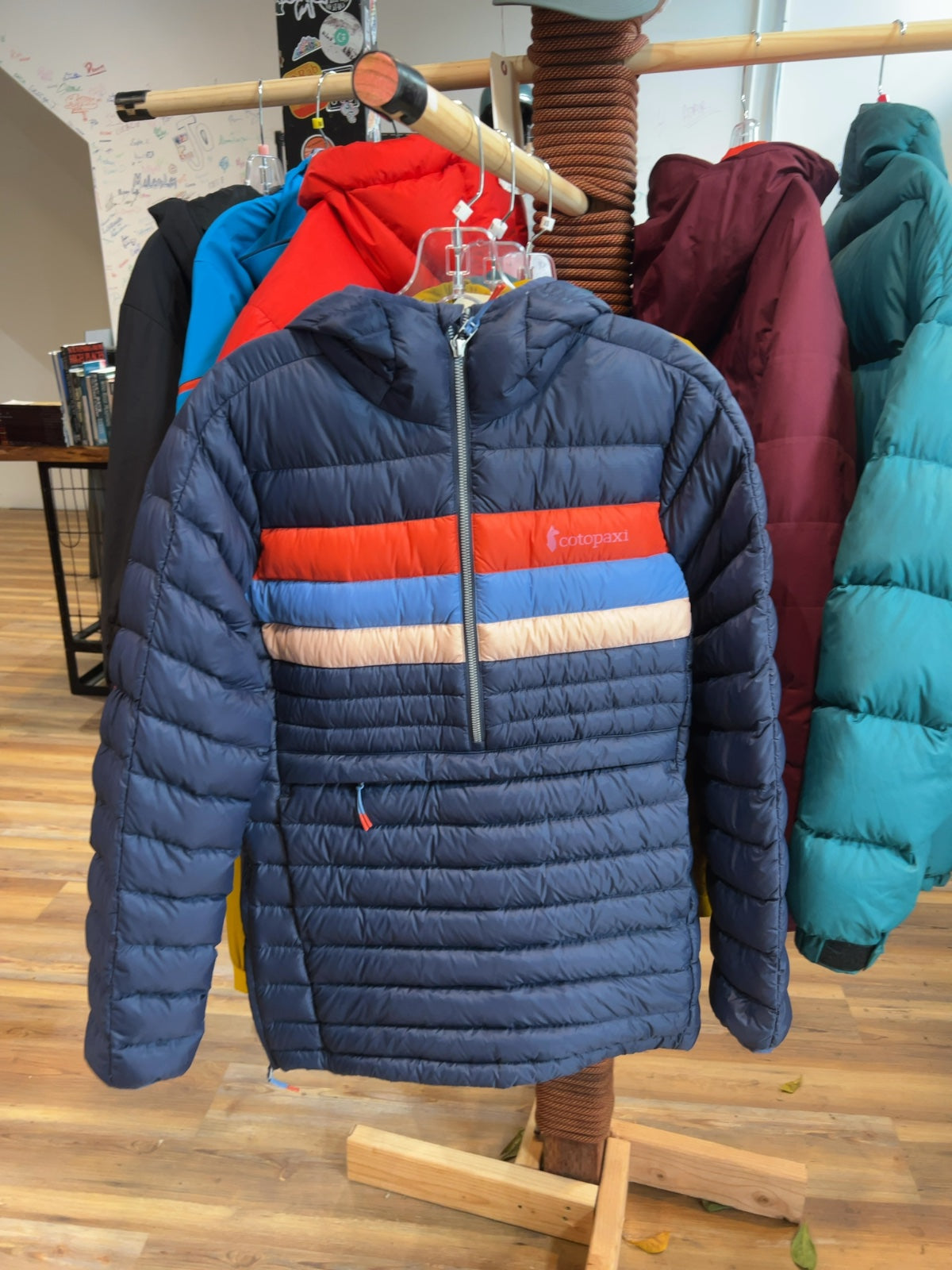 Cotopaxi Women's Fuego Down Hooded Pullover Jacket - Ink/Rosewood - XS - New with Tags