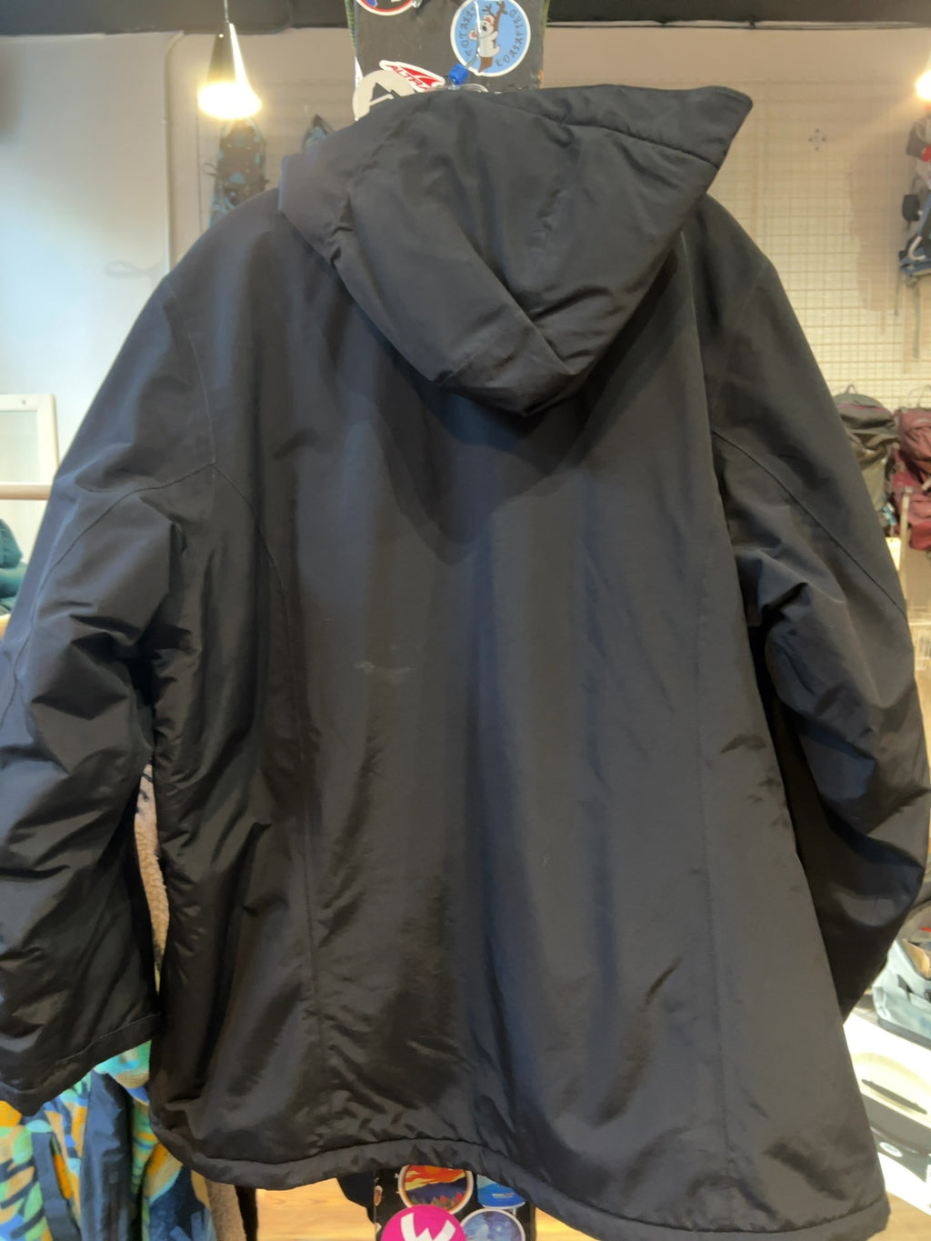 Lands' End Squall Hooded Winter Jacket Black Good 2X