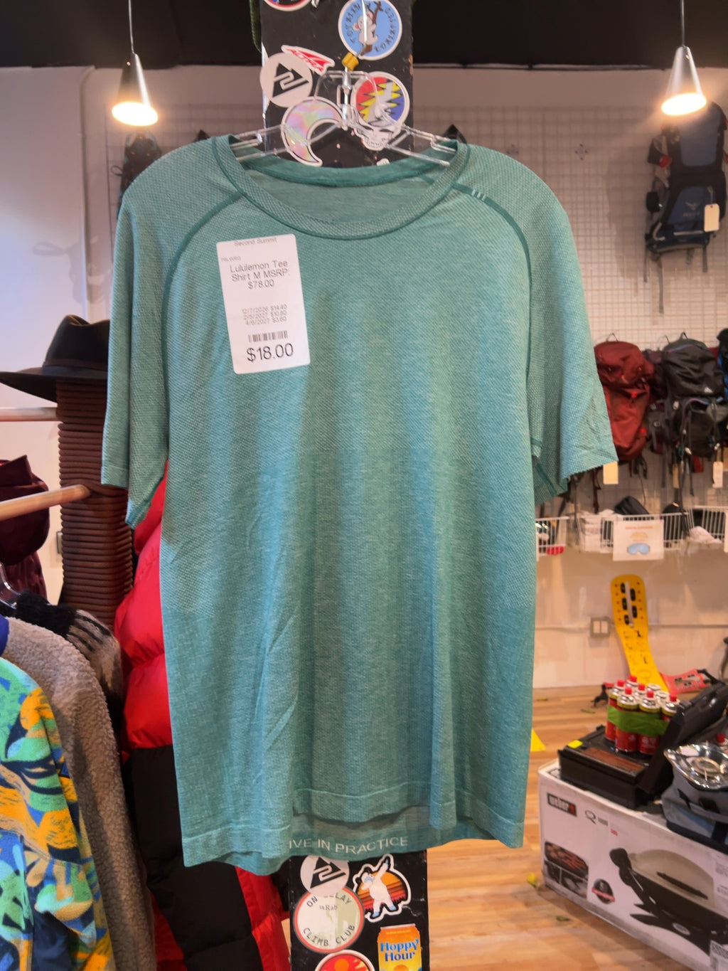 Lululemon Metal Vent Tech Short Sleeve T-Shirt Heathered Teal Good M