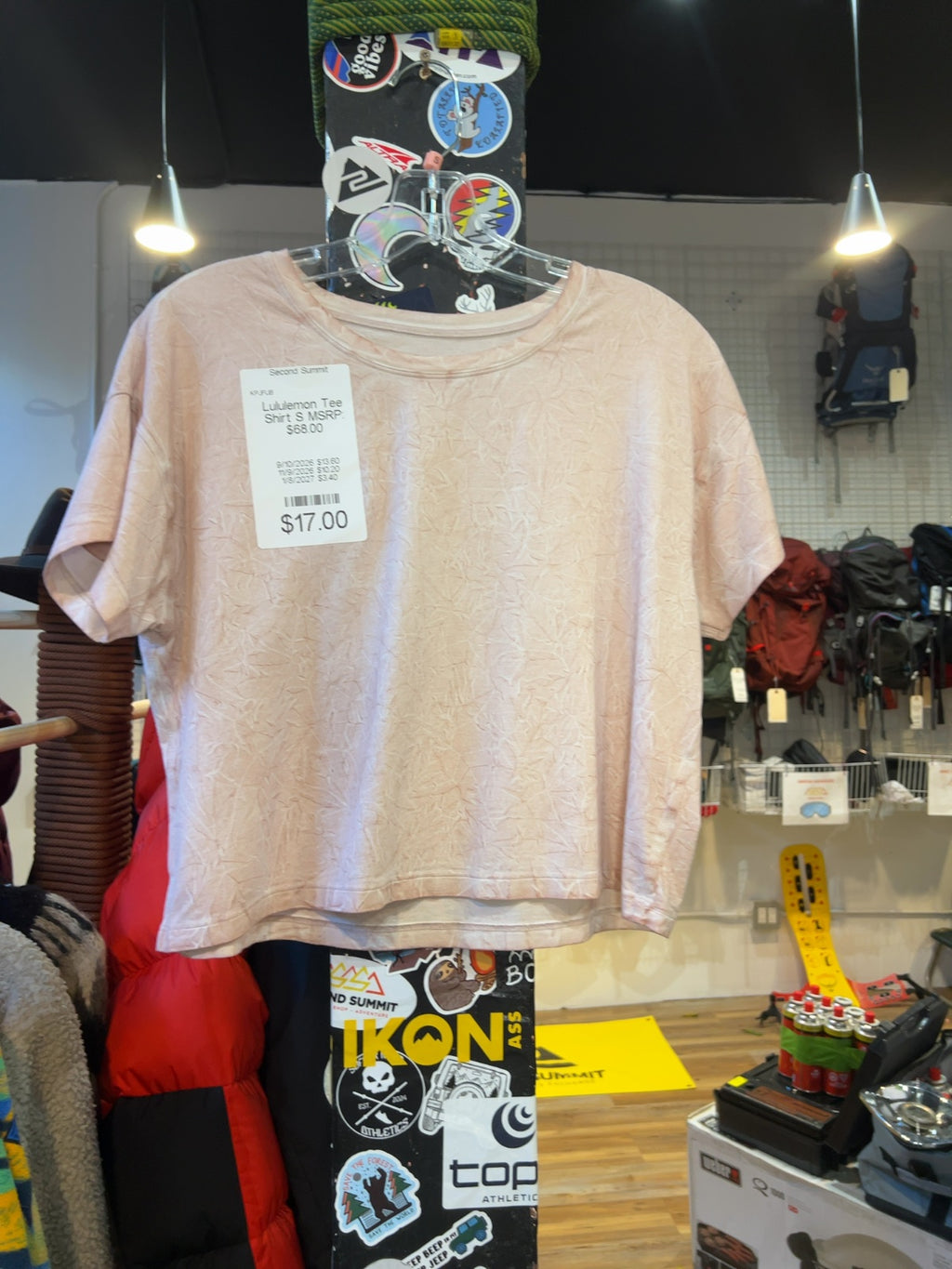 Lululemon Short Sleeve Graphic Tee Light Pink Good S