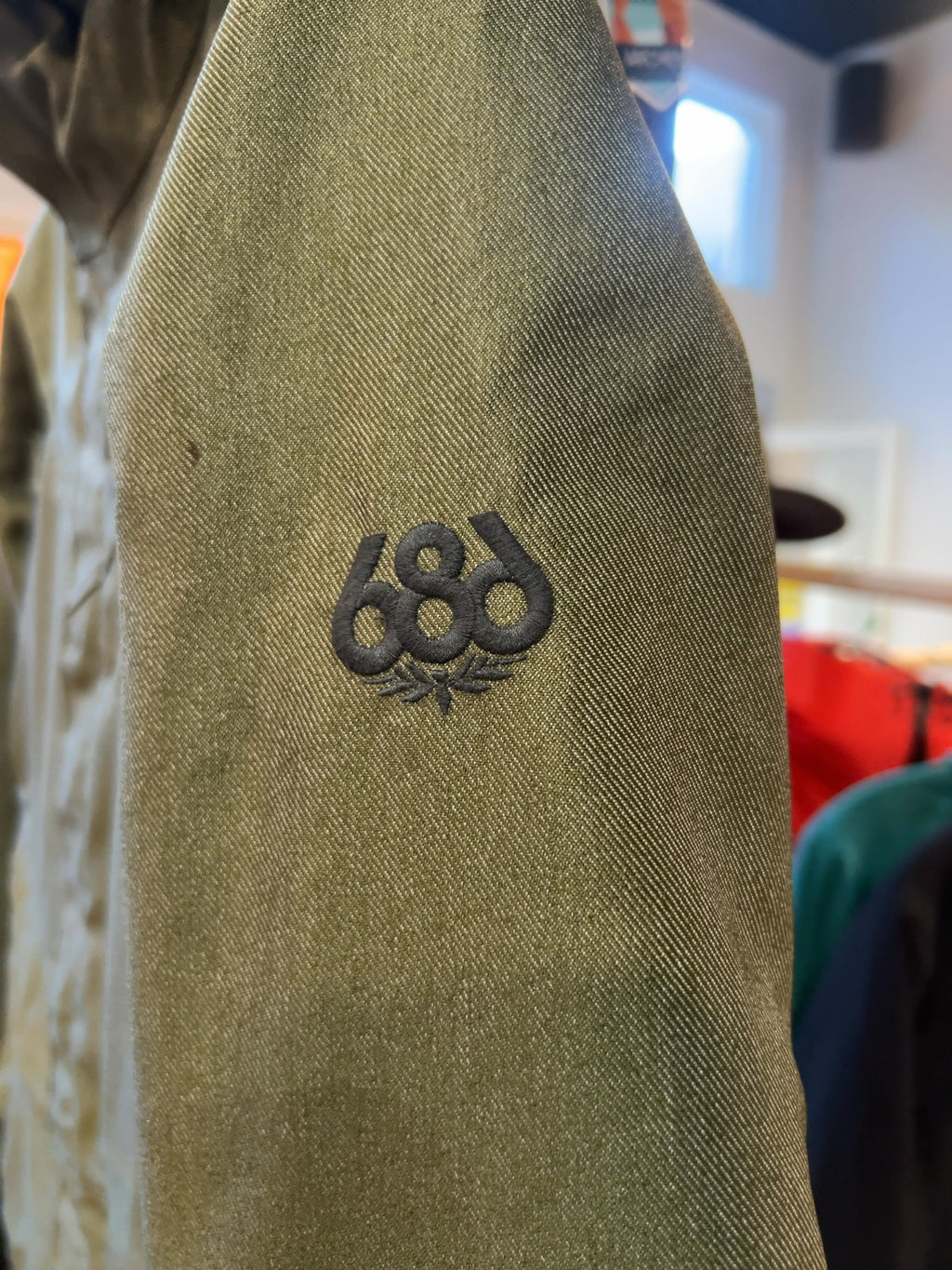 686 Snowboard Jacket Olive Green Good XS