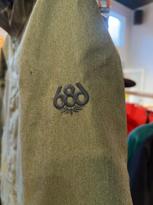 686 Snowboard Jacket Olive Green Good XS