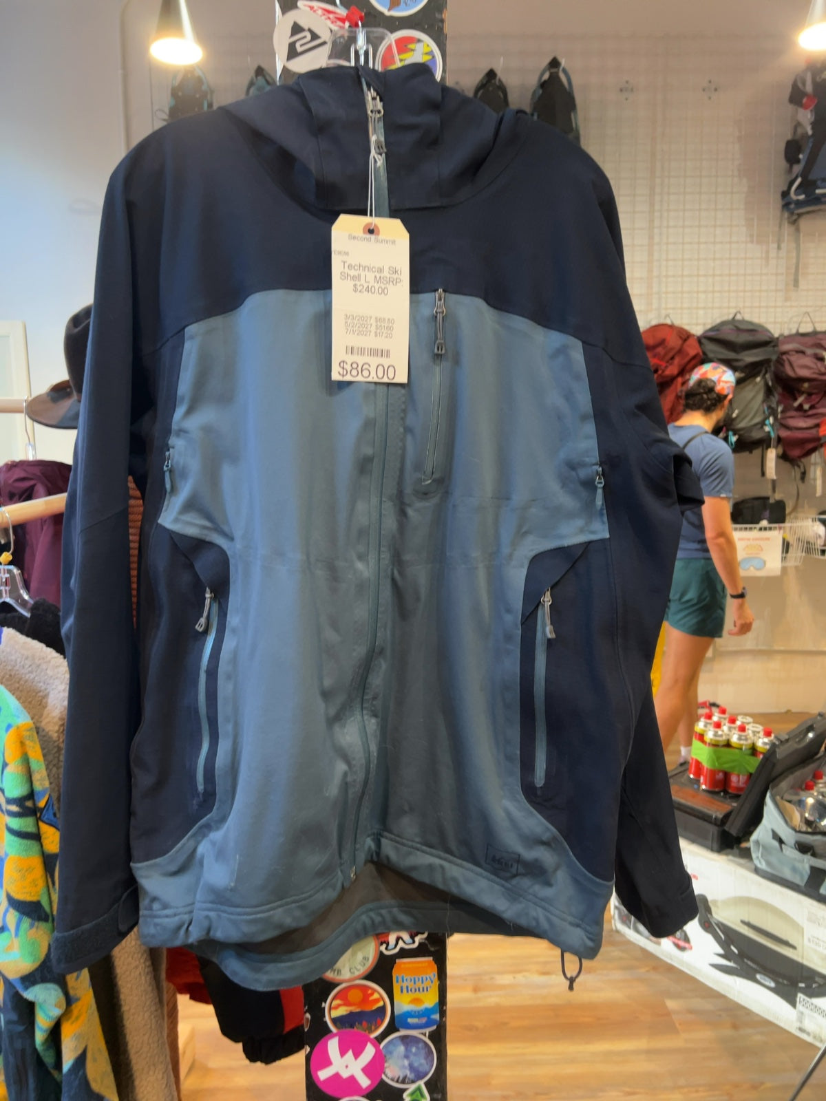REI Elements Technical Ski Shell Jacket Good L