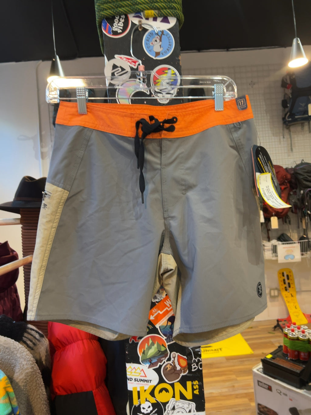 Roark Boatman Board Shorts Grey/Beige/Orange New 28