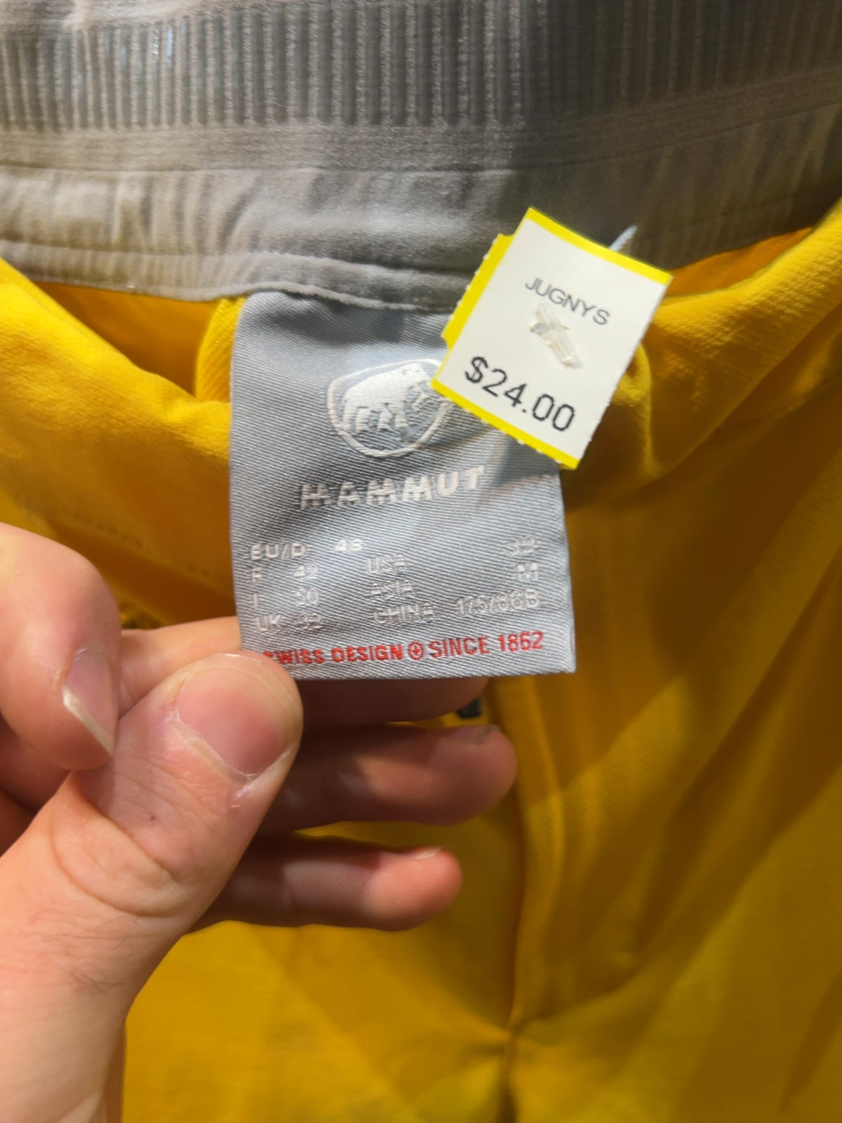 Mammut Climbing Pants Yellow Good M
