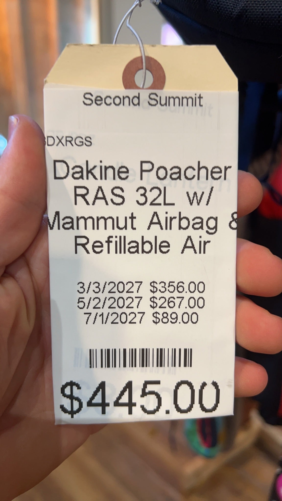 Dakine Poacher RAS 32L Avalanche Backpack w/ Mammut Airbag & Cartridge Good