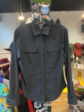 ExOfficio Women's Technical Button Down Shirt Black Good S