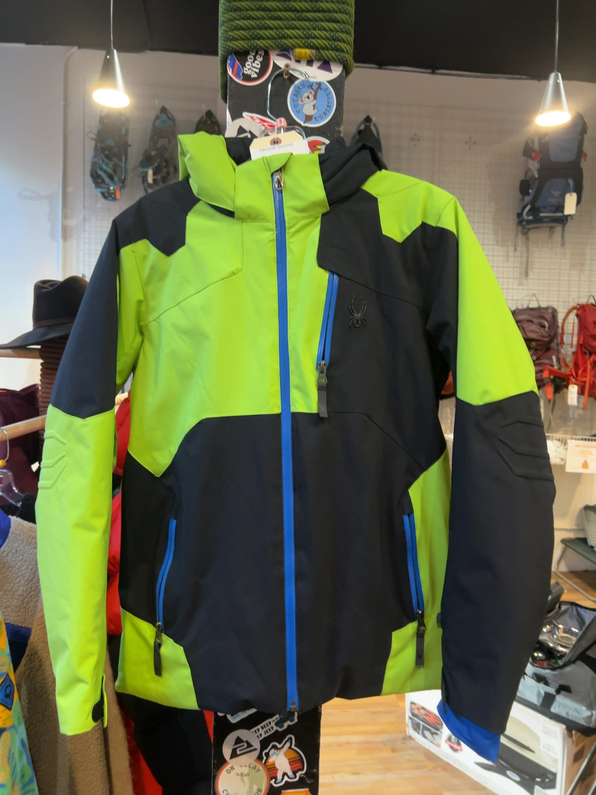Spyder Ski Jacket Green Black S