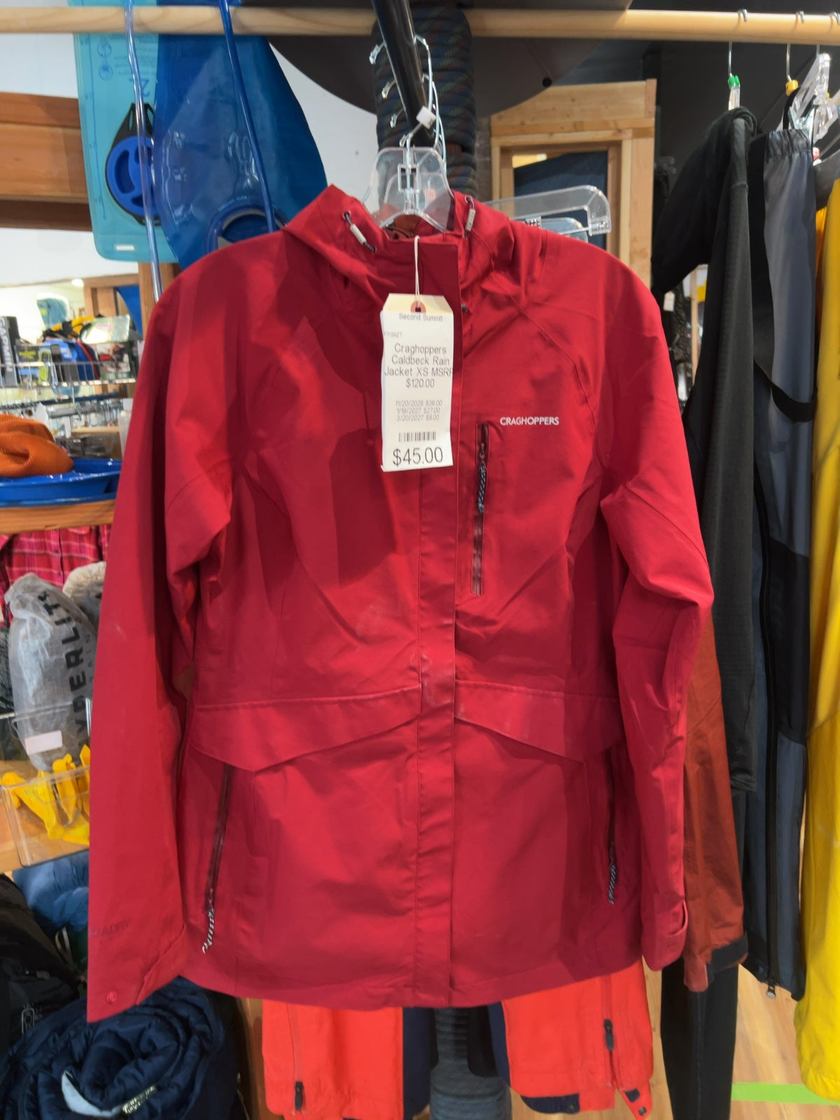 Craghoppers Caldbeck Rain Jacket Red Women's XS