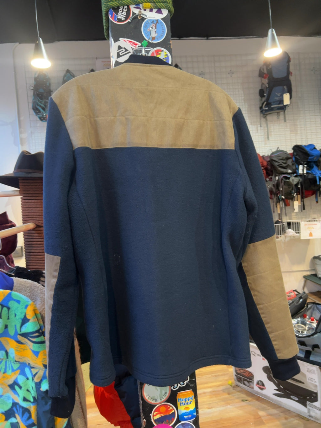 Amundsen Sports Heroes Wool Fleece Jacket Navy/Khaki XL